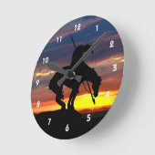 トレイルシルエット壁時計の終点 ラウンド壁時計 (傾斜)