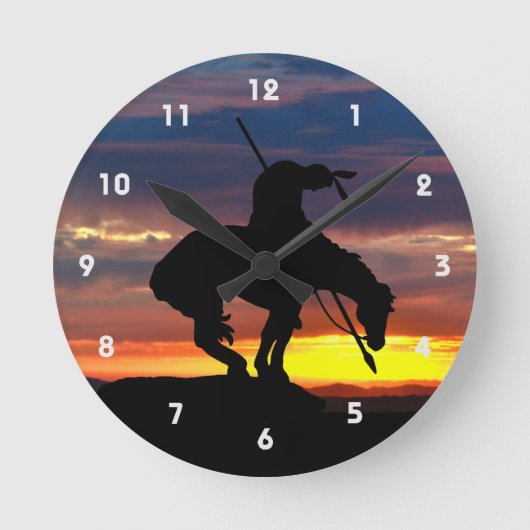 トレイルシルエット壁時計の終点 ラウンド壁時計 (正面)