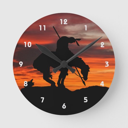 トレイルシルエット壁時計の終点 ラウンド壁時計 (正面)