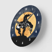 トレイルシルエット壁時計の終点 ラウンド壁時計 (傾斜)