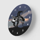 トレイルシルエット壁時計の終点 ラウンド壁時計 (傾斜)