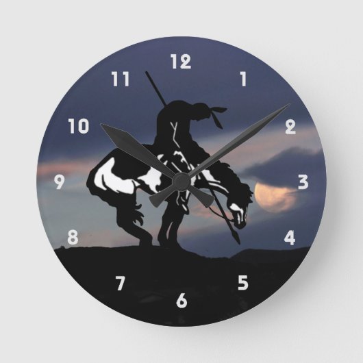 トレイルシルエット壁時計の終点 ラウンド壁時計 (正面)