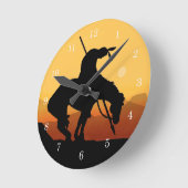 トレイルシルエット壁時計の終点 ラウンド壁時計 (傾斜)