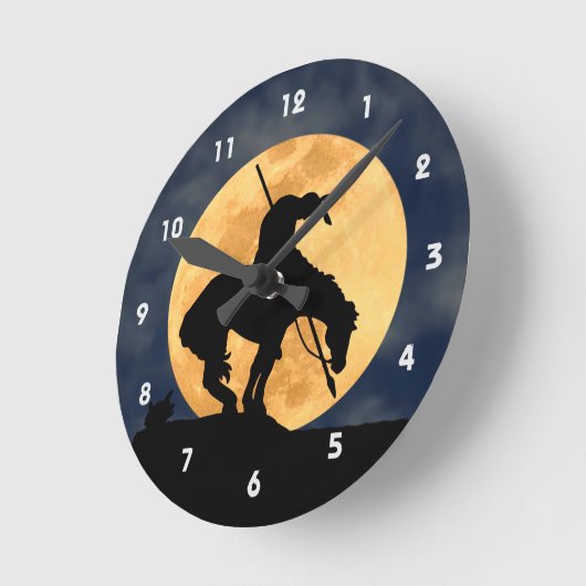 トレイルシルエット壁時計の終点 ラウンド壁時計 (傾斜)