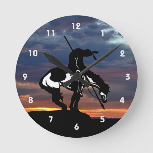 トレイルシルエット壁時計の終点 ラウンド壁時計 (正面)