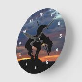 トレイルシルエット壁時計の終点 ラウンド壁時計 (傾斜)