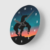 トレイルシルエット壁時計の終点 ラウンド壁時計 (傾斜)