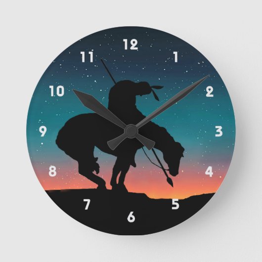 トレイルシルエット壁時計の終点 ラウンド壁時計 (正面)