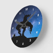 トレイルシルエット壁時計の終点 ラウンド壁時計 (傾斜)