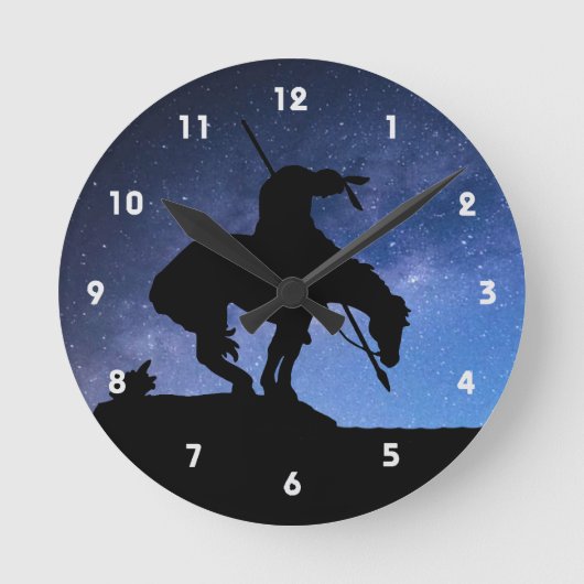 トレイルシルエット壁時計の終点 ラウンド壁時計 (正面)