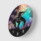 トレイルシルエット壁時計の終点 ラウンド壁時計 (傾斜)