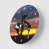 トレイルシルエット壁時計の終点 ラウンド壁時計 (傾斜)