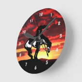 トレイルシルエット壁時計の終点 ラウンド壁時計 (傾斜)