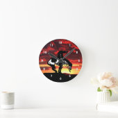 トレイルシルエット壁時計の終点 ラウンド壁時計 (ホーム)