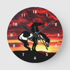 トレイルシルエット壁時計の終点 ラウンド壁時計