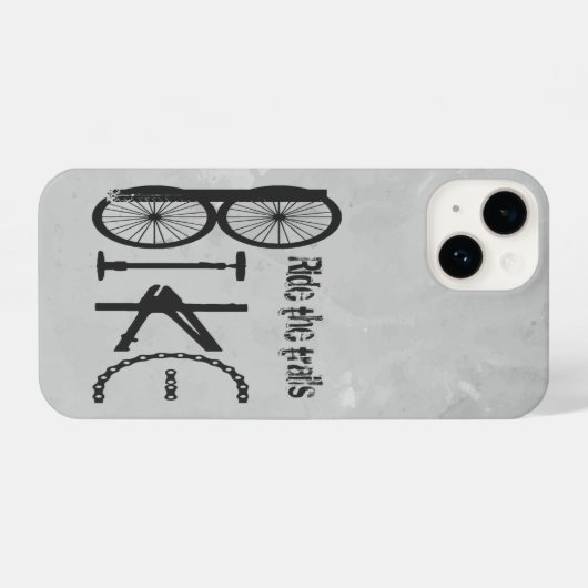 トレイルズマウンテンサイクリング引用文バイクパーツ iPhoneケース (裏面横)
