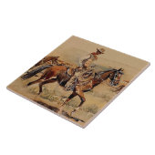 「トレイルドライブ」2 Westan Art by Edward Borein タイル (側面)