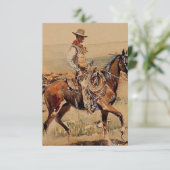 「トレイルドライブ」 2 Western Art by Edward Borein サンキューカード (スタンド正面)