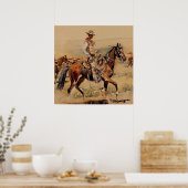 「トレイルドライブ」 2 Western Art by Edward Borein ポスター (キッチン)