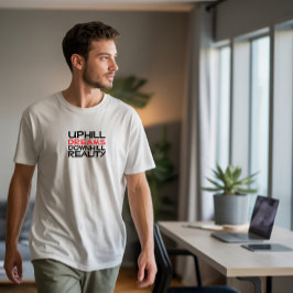 トレイルハイキングキャンプユーモア ブラック レッド Tシャツ