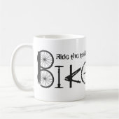 トレイルバイクグラフィティ引用文 コーヒーマグカップ (左)