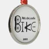 トレイルバイクグラフィティ感動的引用文Mに乗る メタルオーナメント (右)