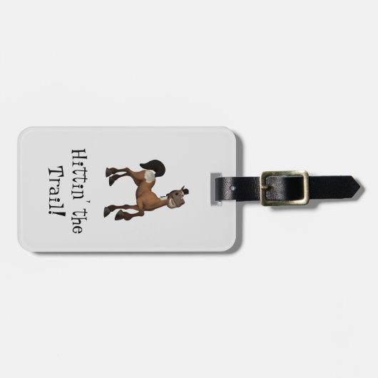 トレイルマンガの馬を引っ張る ラゲッジタグ (正面横)