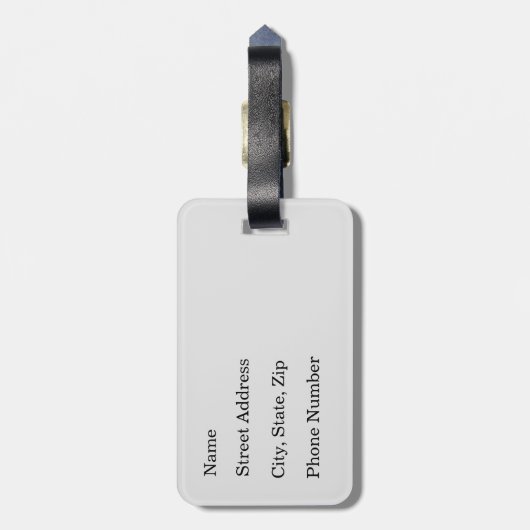 トレイルマンガの馬を引っ張る ラゲッジタグ (裏面縦)