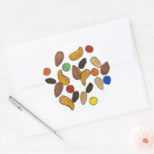 トレイルミックスキャンピングサマーキャンプスナックフードナッツ ラウンドシール (封筒)