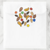 トレイルミックスキャンピングサマーキャンプスナックフードナッツ ラウンドシール (バッグ)