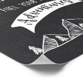 トレイルミックスバーサインアドベンチャーテーブルの署名誕生日 ポスター (角)