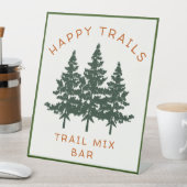 トレイルミックスバーフォレストテーマ誕生日パーティー 台座サイン (インサイチュ)