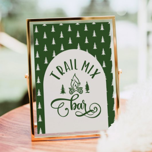 トレイルミックスバーワンハッピーキャンパー誕生日 ポスター