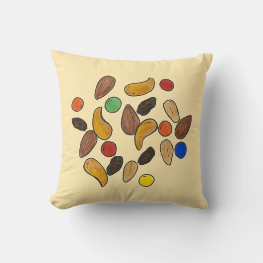 トレイルミックスピーナッツアーモンドスナック食品ハイキングキャンプ クッション (正面)