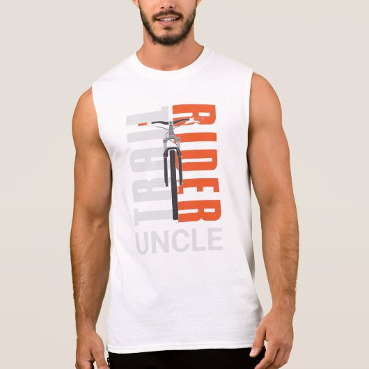 トレイルライダーバイクもしくは自転車に乗る人アンクルカスタムファミリーサイクリスト トライブレンドTシャツ (正面)