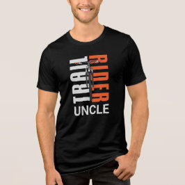 トレイルライダーバイクもしくは自転車に乗る人アンクルカスタムファミリーサイクリスト トライブレンドTシャツ