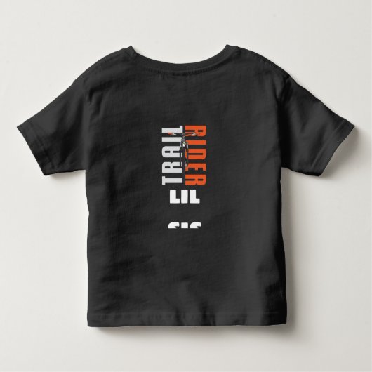 トレイルライダーバイクもしくは自転車に乗る人リルシスカスタムファミリーサイクリスト トドラーTシャツ (裏面)