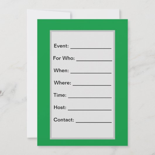 トレイルライディング8フラット招待状、サイズ: 5" x 7" 招待状 (裏面)