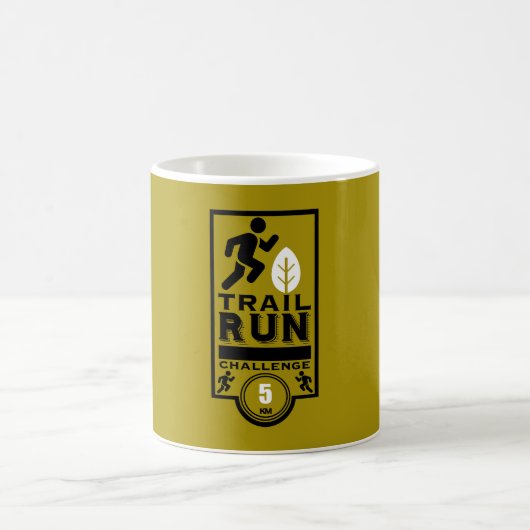 トレイルランナースポーツ自然 コーヒーマグカップ (中央)