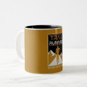 トレイルランナースポーツ自然 ツートーンマグカップ (正面左)