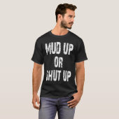 トレイルランニングの泥を上げる、または閉じる Tシャツ (正面フル)
