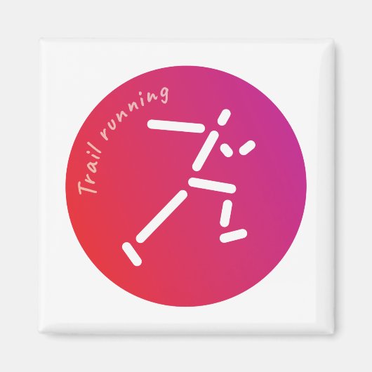 トレイルランニングの、クロスカントリーランニングのシステム マグネット (正面)