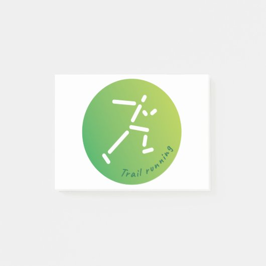 トレイルランニングデザイン ポストイット (正面)