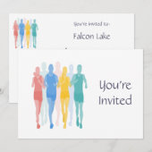 トレイルランニング レース ランナー イベント 招待状 (正面/裏面)