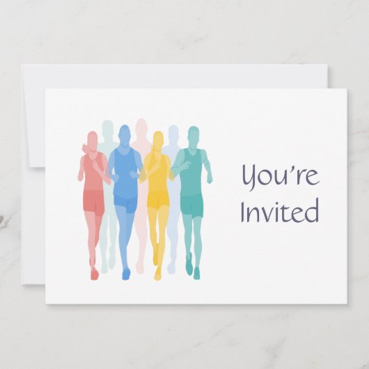 トレイルランニング レース ランナー テーマの誕生日 招待状 (正面)