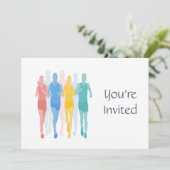 トレイルランニング レース ランナー テーマの誕生日 招待状 (スタンド正面)