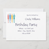 トレイルランニング レース ランナー テーマの誕生日 招待状 (裏面)