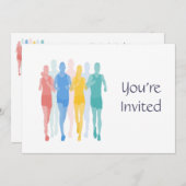 トレイルランニング レース ランナー テーマの誕生日 招待状 (正面/裏面)