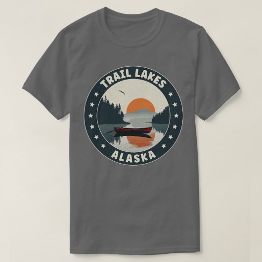 トレイルレイクズアラスカサンセットTシャツ Tシャツ (デザイン正面)