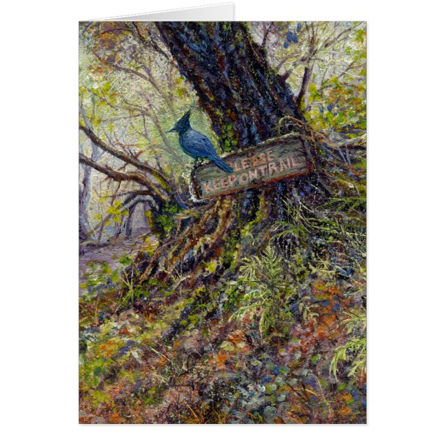 「トレイル保でお願い」ノートカ空白のード (正面)